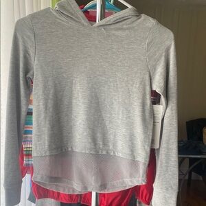 90 Degree By Reflex Gray Kids Hoodie